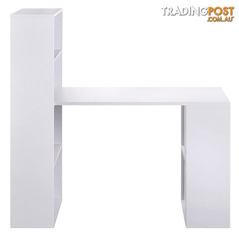 6 Storage Shelf Office Computer Desk White - photo 4 of 8
