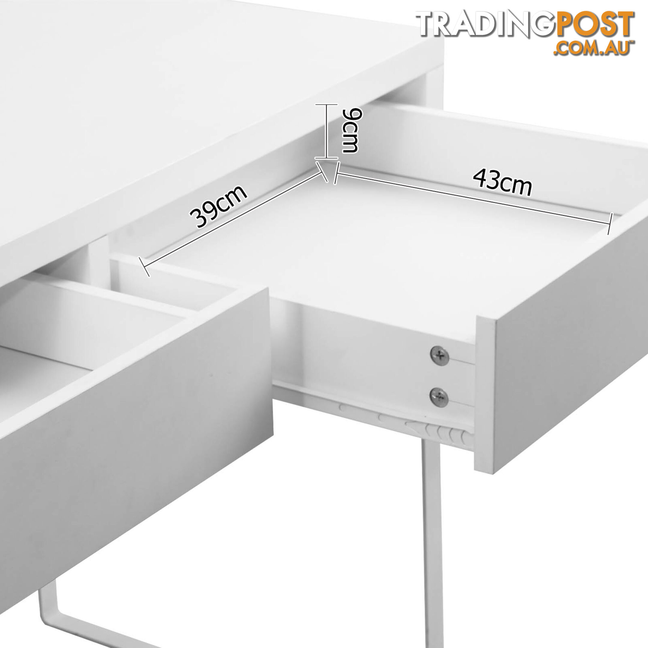 Office Computer Desk Table w/ Drawers White