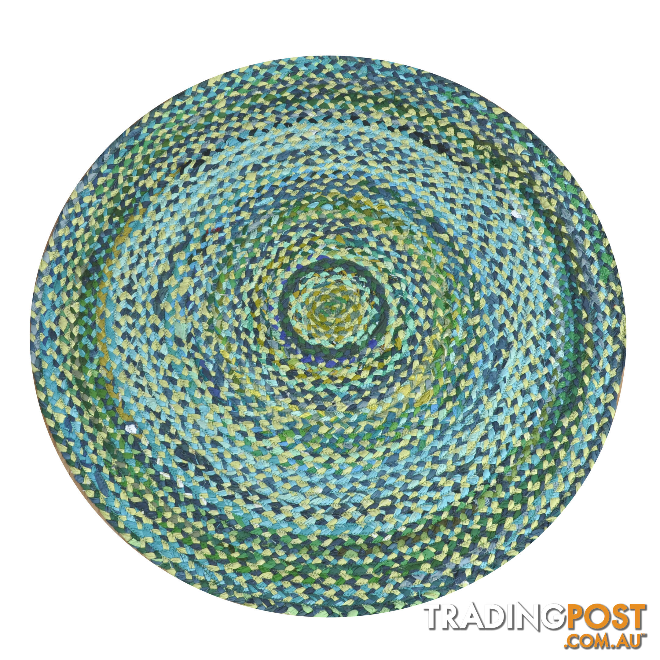 Cotton Green Rug Green 120x120cm