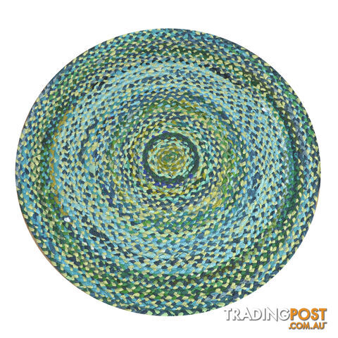 Cotton Green Rug Green 120x120cm