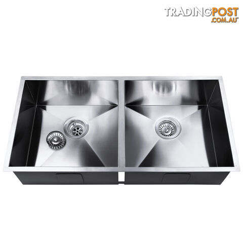 Stainless Steel Kitchen/Laundry Sink w/ Strainer Waste 865x440mm