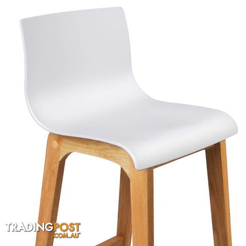 Set of 2 High Seat Back Barstools White