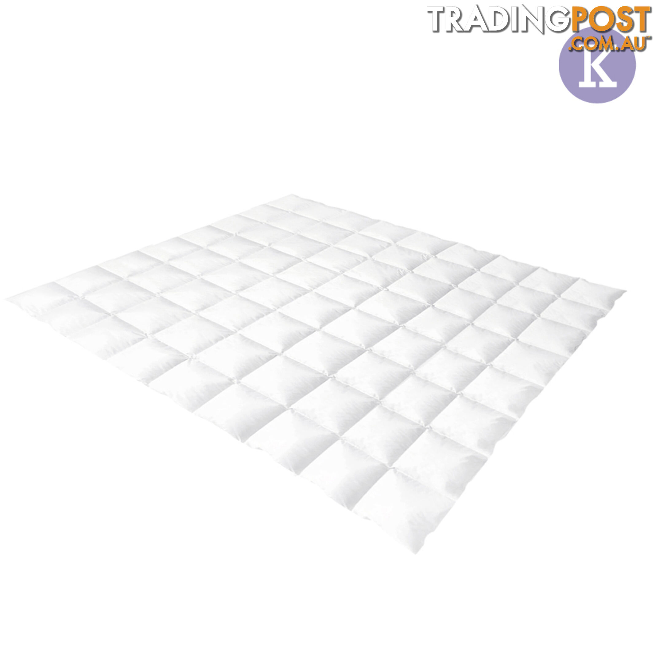 Duck Feather Down Quilt King White