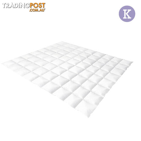 Duck Feather Down Quilt King White