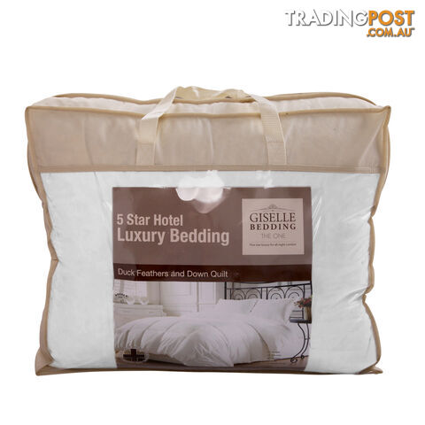 Duck Feather Down Quilt King White