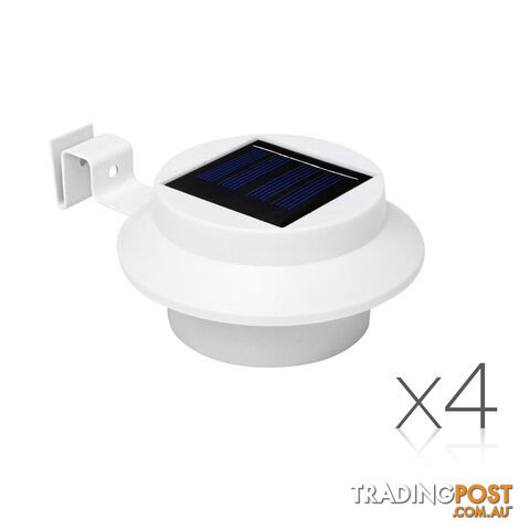 4 x Solar Gutter Lights - White