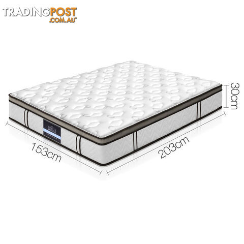 Latex Euro Top Pocket Spring Mattress Back Support Queen