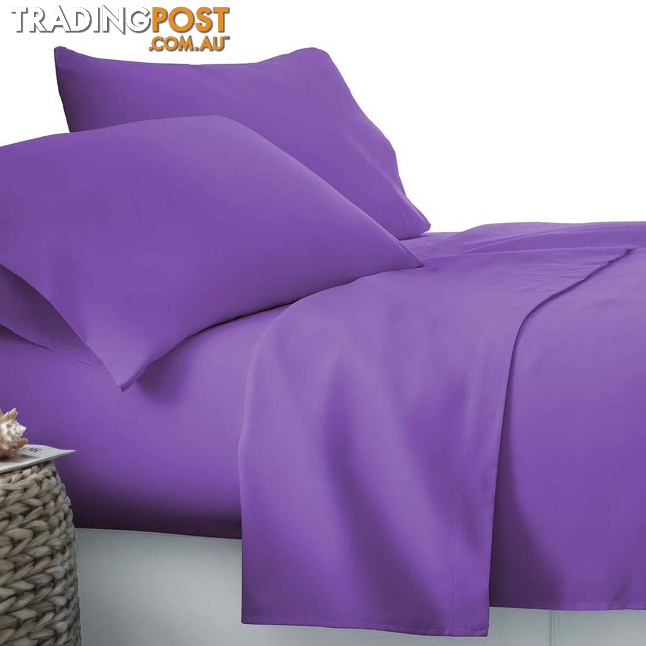 4 Piece Microfibre Sheet Set King _ÑÐ Purple