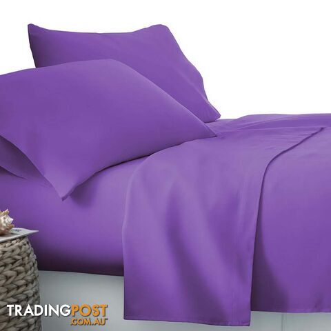 4 Piece Microfibre Sheet Set King _ÑÐ Purple