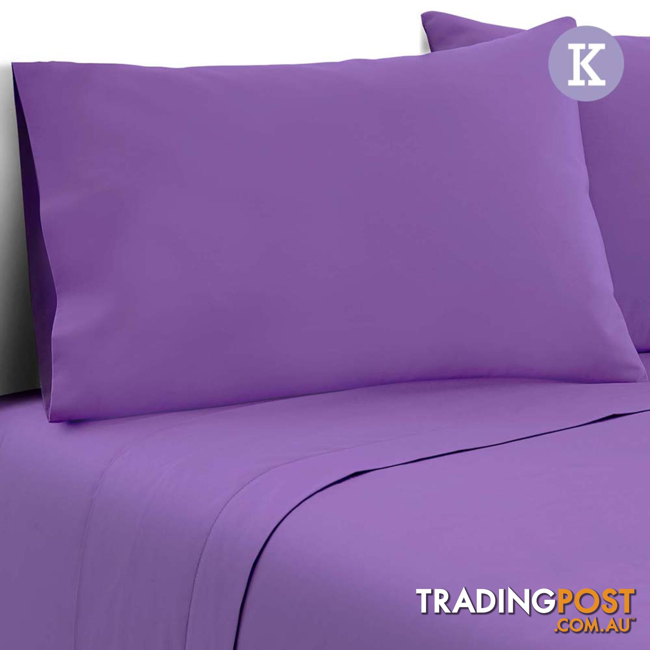 4 Piece Microfibre Sheet Set King _ÑÐ Purple