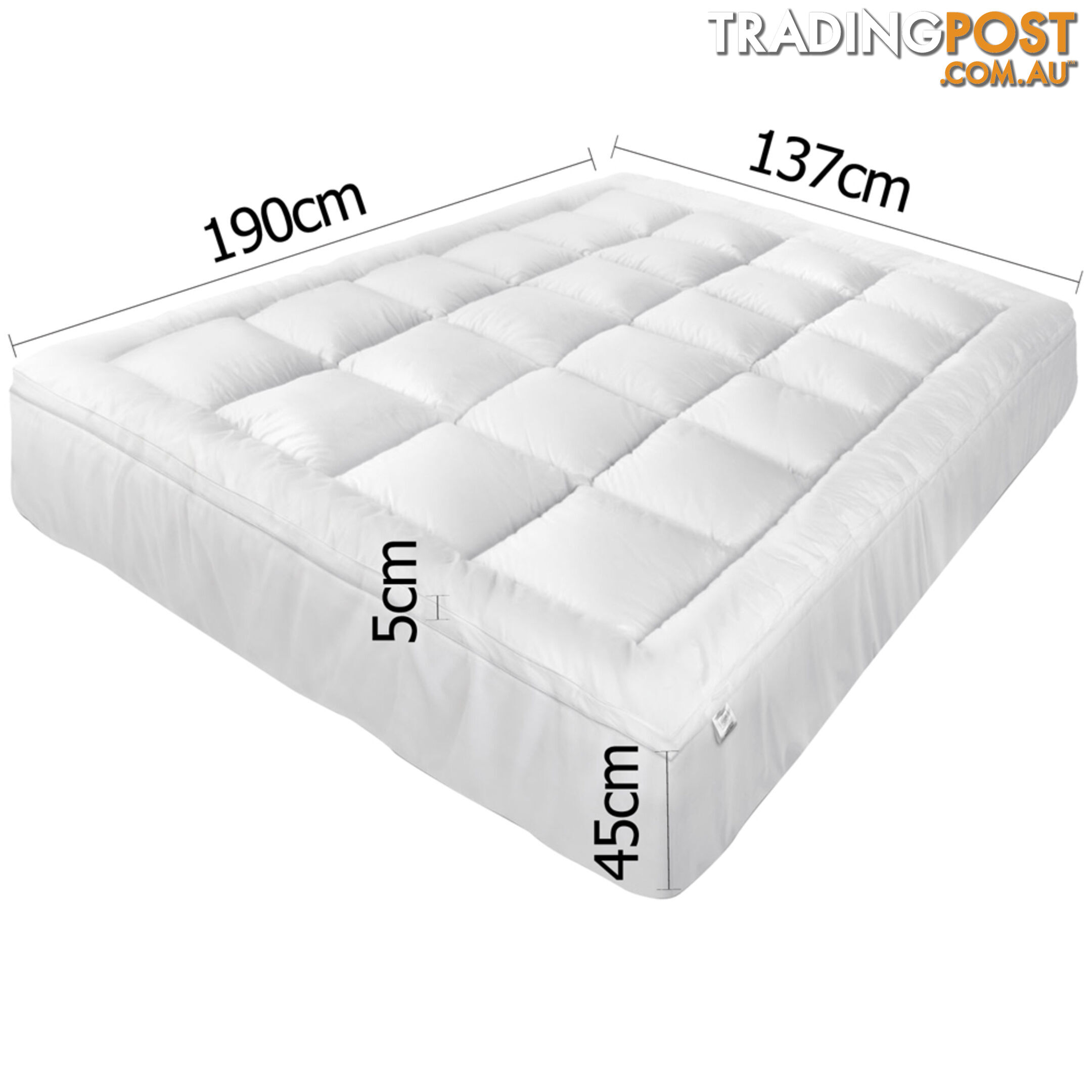 Pillowtop Mattress Topper Memory Resistant Protector Pad Cover Double