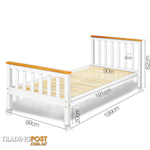 Pine Wood Single Bed Frame