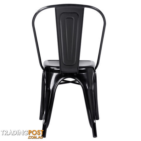 Set of 4 Replica Tolix Dining Metal Chair Gloss Black - photo 4 of 9