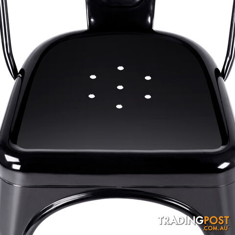 Set of 4 Replica Tolix Dining Metal Chair Gloss Black - photo 5 of 9