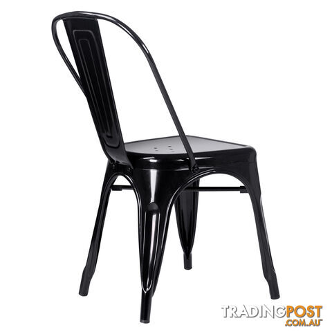 Set of 4 Replica Tolix Dining Metal Chair Gloss Black