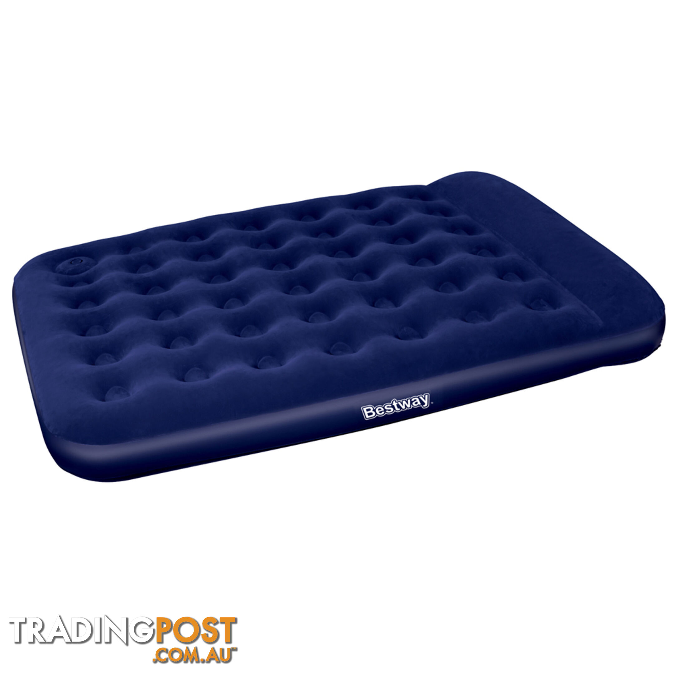 Bestway Queen Inflatable Air Mattress Bed w/ Built-in Foot Pump Blue