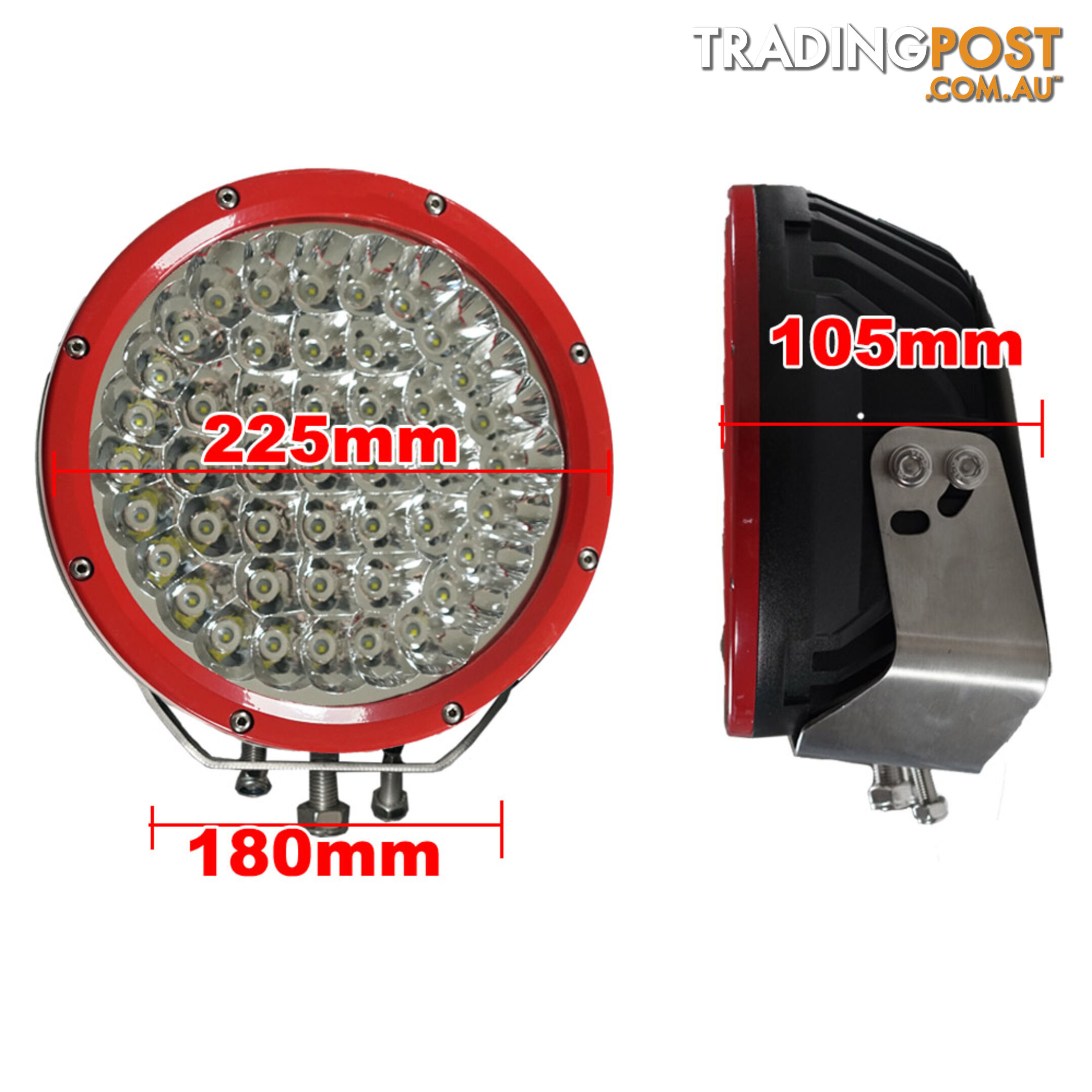 2X 9inch 315w CREE LED Driving Light Spot Beam Offroad Work Bar Lamp 12V 4WD 4X4 RED