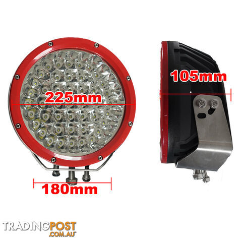 2X 9inch 315w CREE LED Driving Light Spot Beam Offroad Work Bar Lamp 12V 4WD 4X4 RED