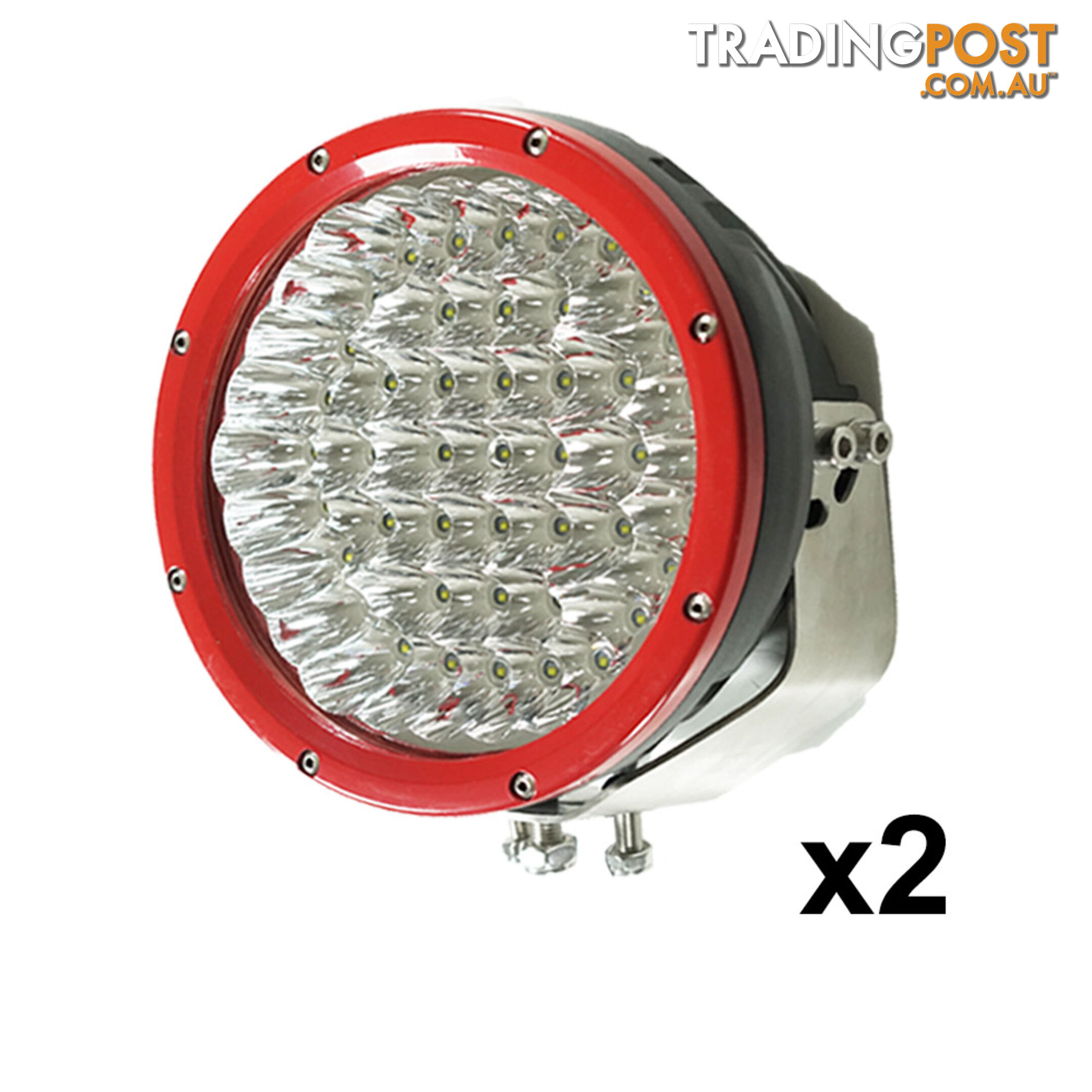 2X 9inch 315w CREE LED Driving Light Spot Beam Offroad Work Bar Lamp 12V 4WD 4X4 RED