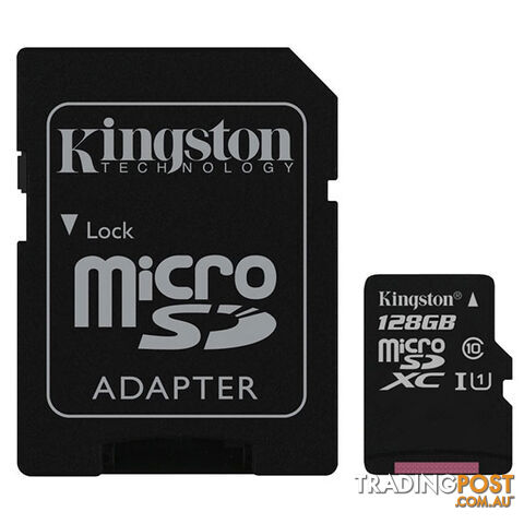 KINGSTON SDC10G2/128GBFR 128GB microSDXC Class 10 UHS-I upto 45MB/s with SD adaptor - photo 2 of 5