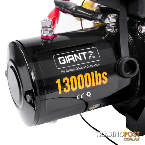 12V 13000 LBS Wireless Synthetic Rope Electric Winch