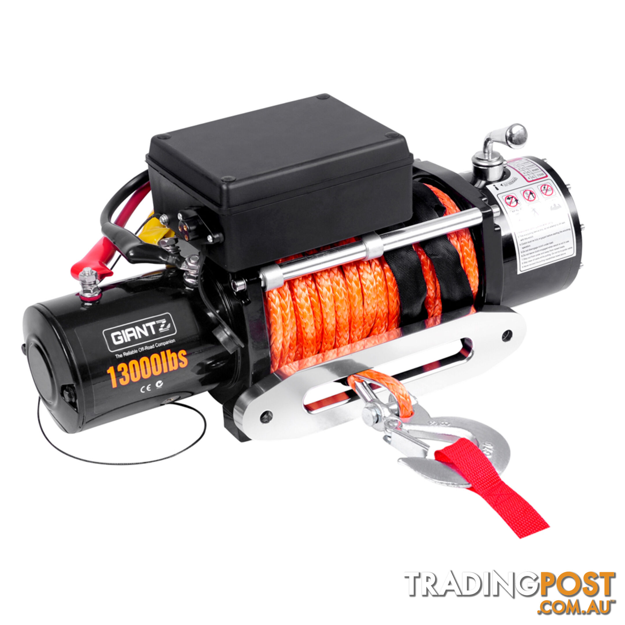 12V 13000 LBS Wireless Synthetic Rope Electric Winch