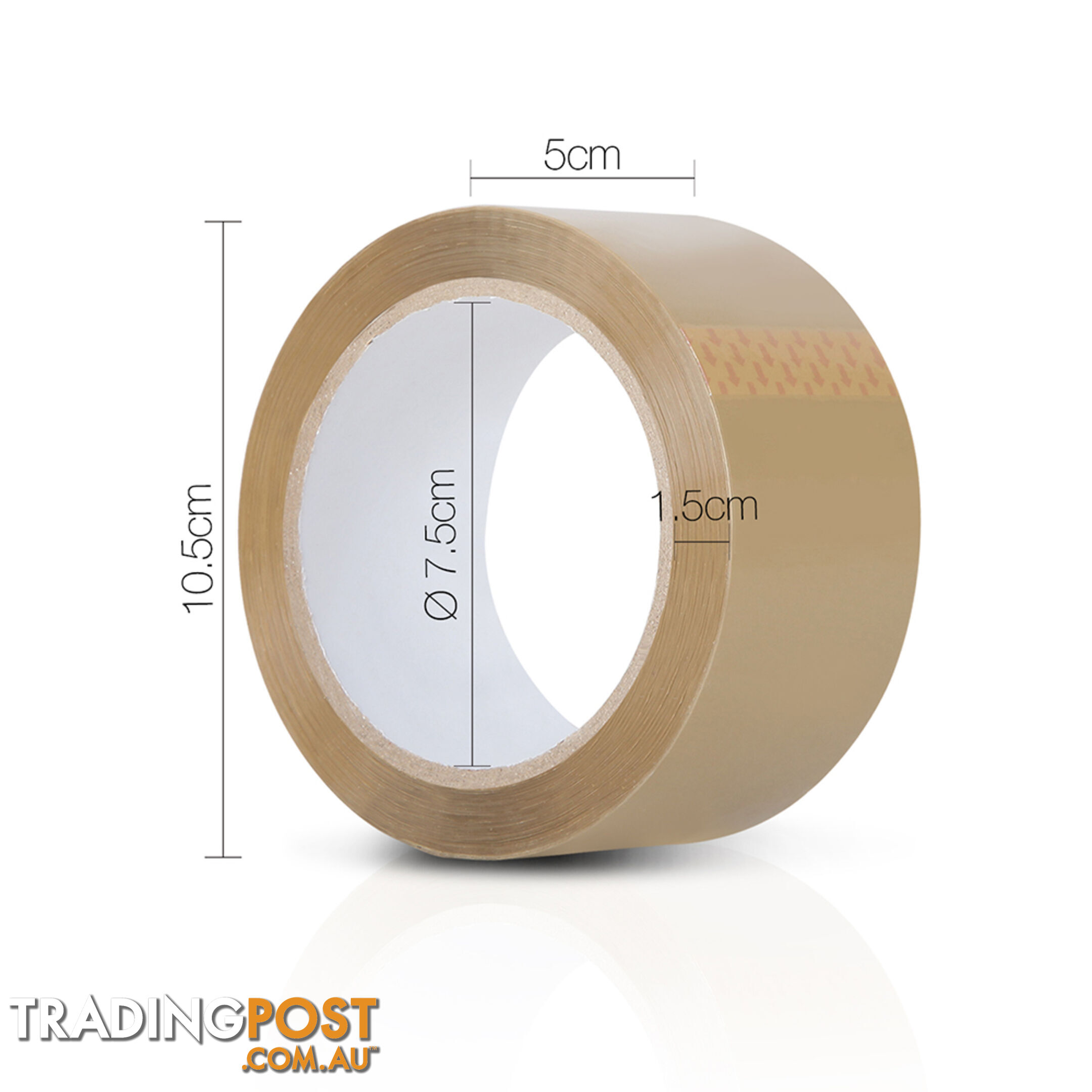 36 Rolls Packing Tape - 48mm x 75m - Brown