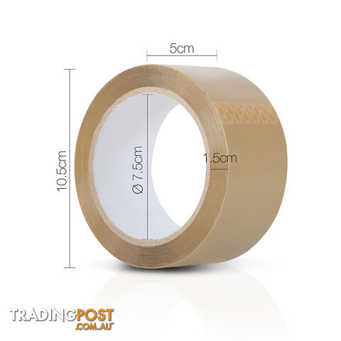 36 Rolls Packing Tape - 48mm x 75m - Brown