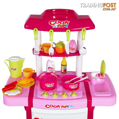 Kids Play Set Little Chef Kitchen 25 Piece - Pink