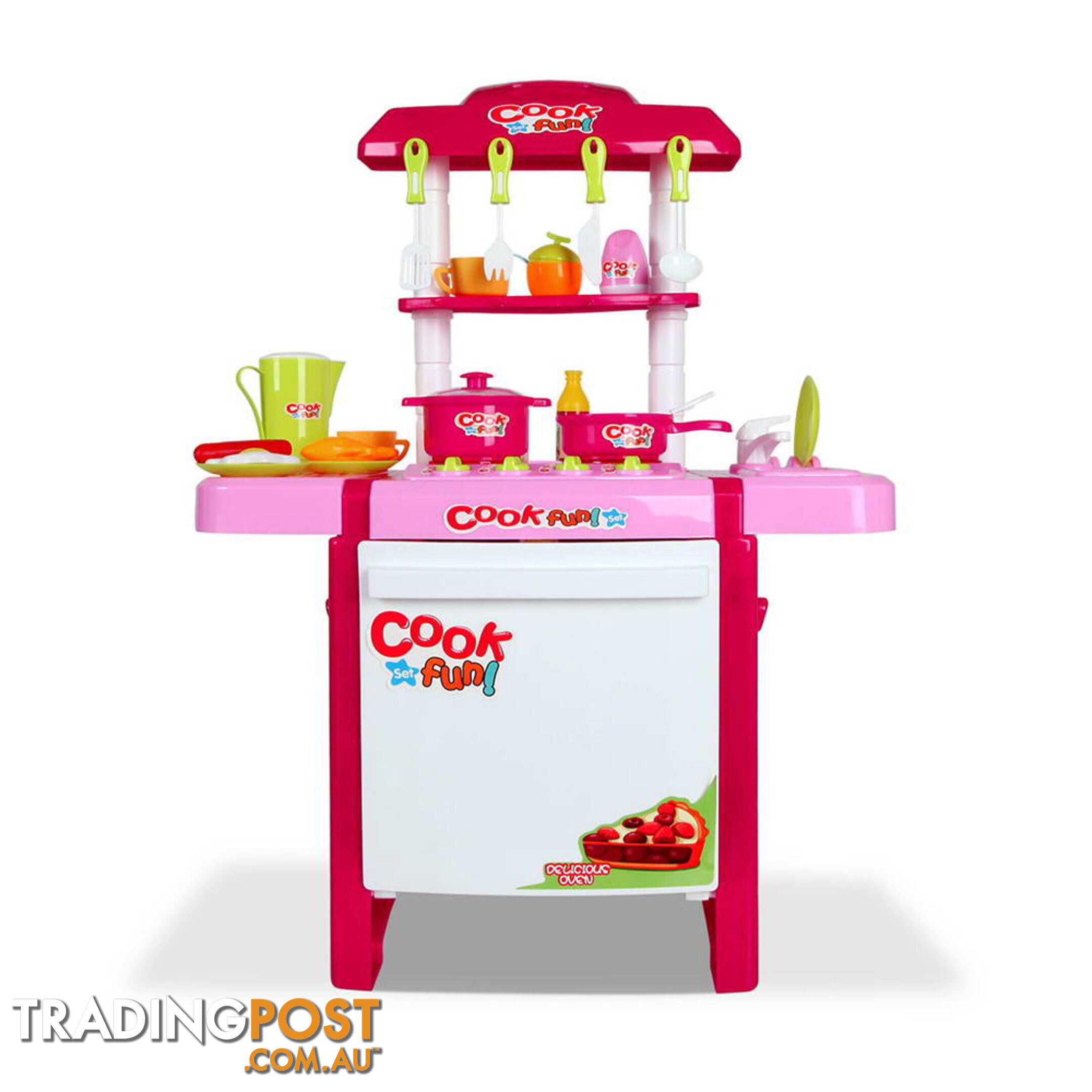 Kids Play Set Little Chef Kitchen 25 Piece - Pink