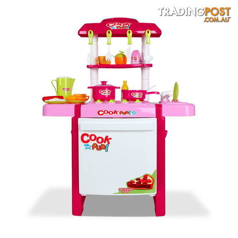 Kids Play Set Little Chef Kitchen 25 Piece - Pink