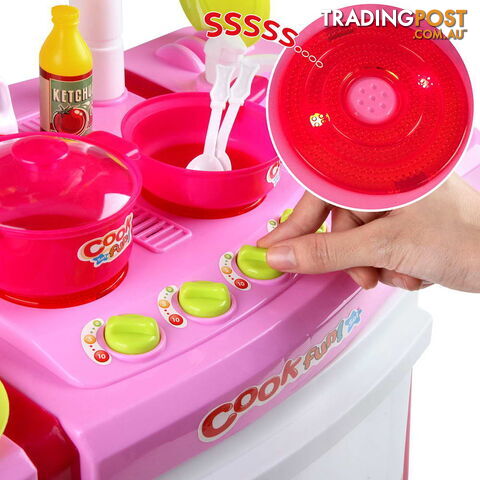 Kids Play Set Little Chef Kitchen 25 Piece - Pink