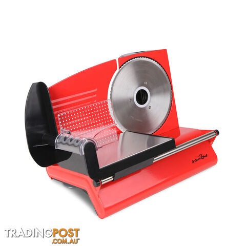 150W  Meat Slicer with Stainless Steel Blade - Red