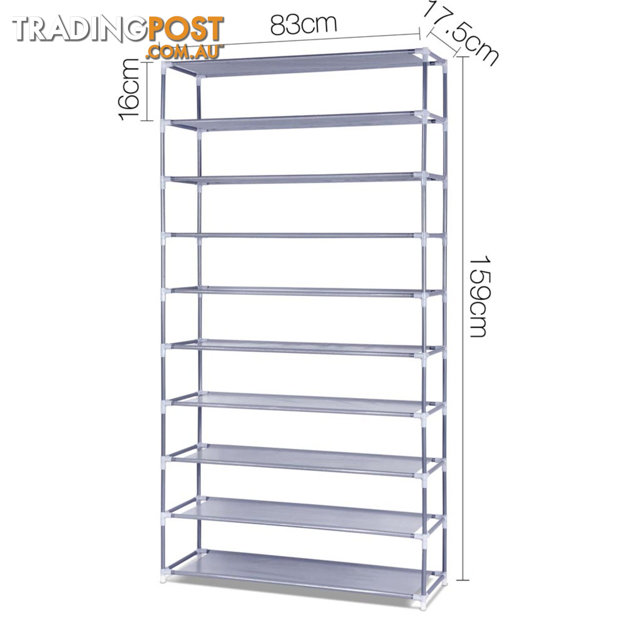 10 Tiers Stackable Shoe Storage Rack _ÑÐ 159cm