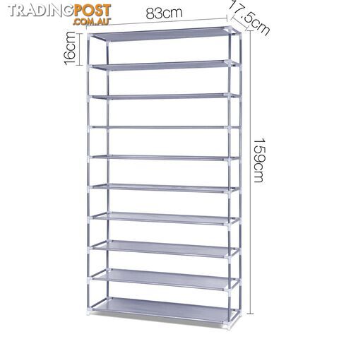 10 Tiers Stackable Shoe Storage Rack _ÑÐ 159cm