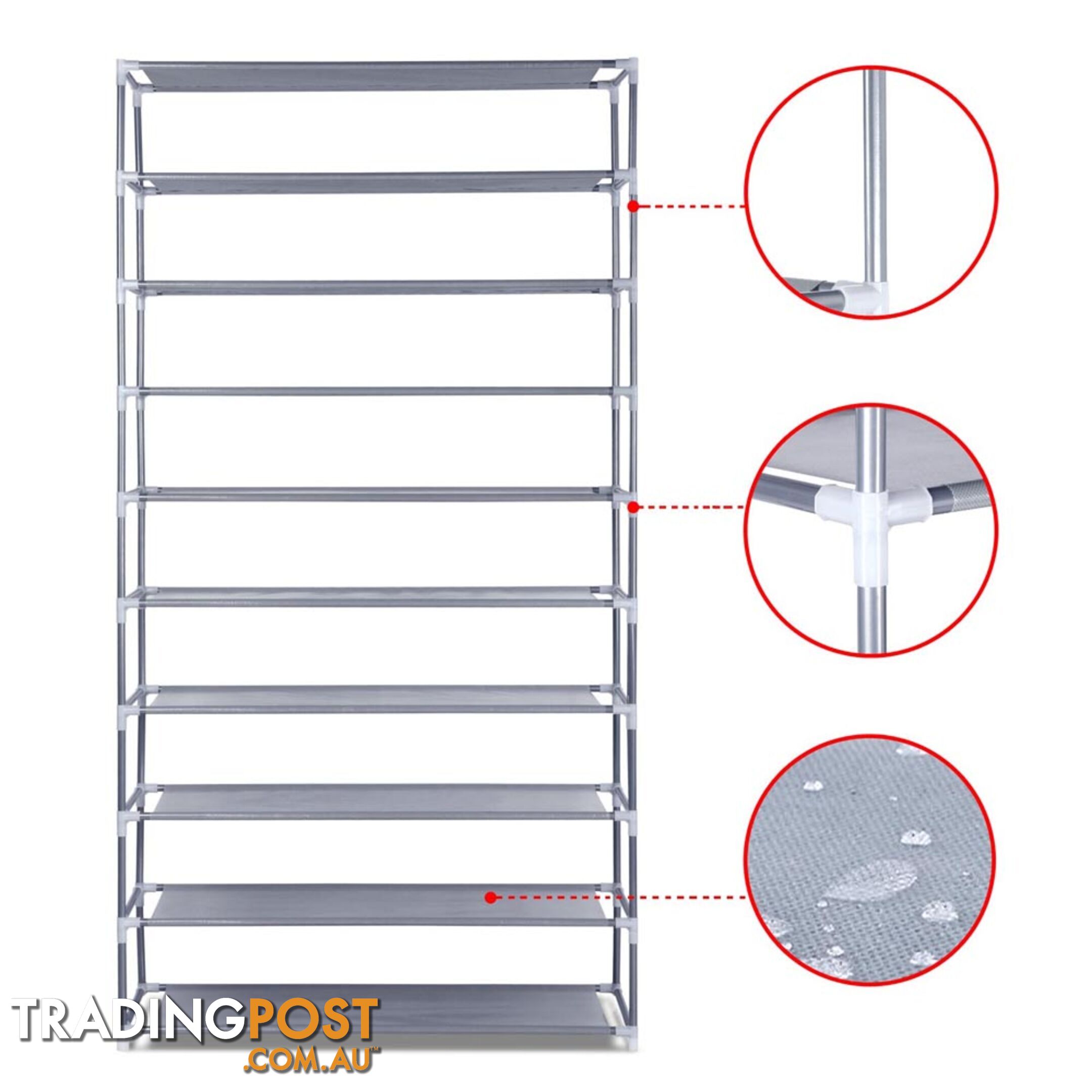 10 Tiers Stackable Shoe Storage Rack _ÑÐ 159cm