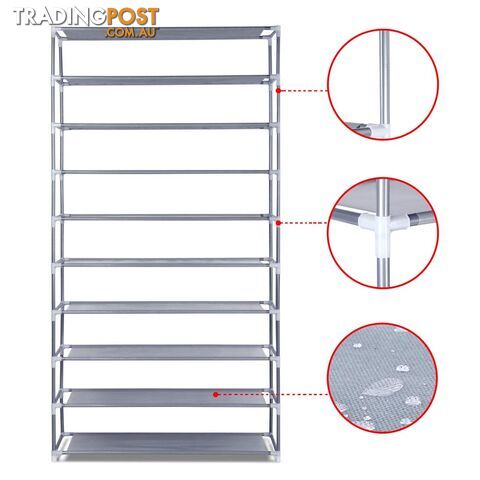 10 Tiers Stackable Shoe Storage Rack _ÑÐ 159cm