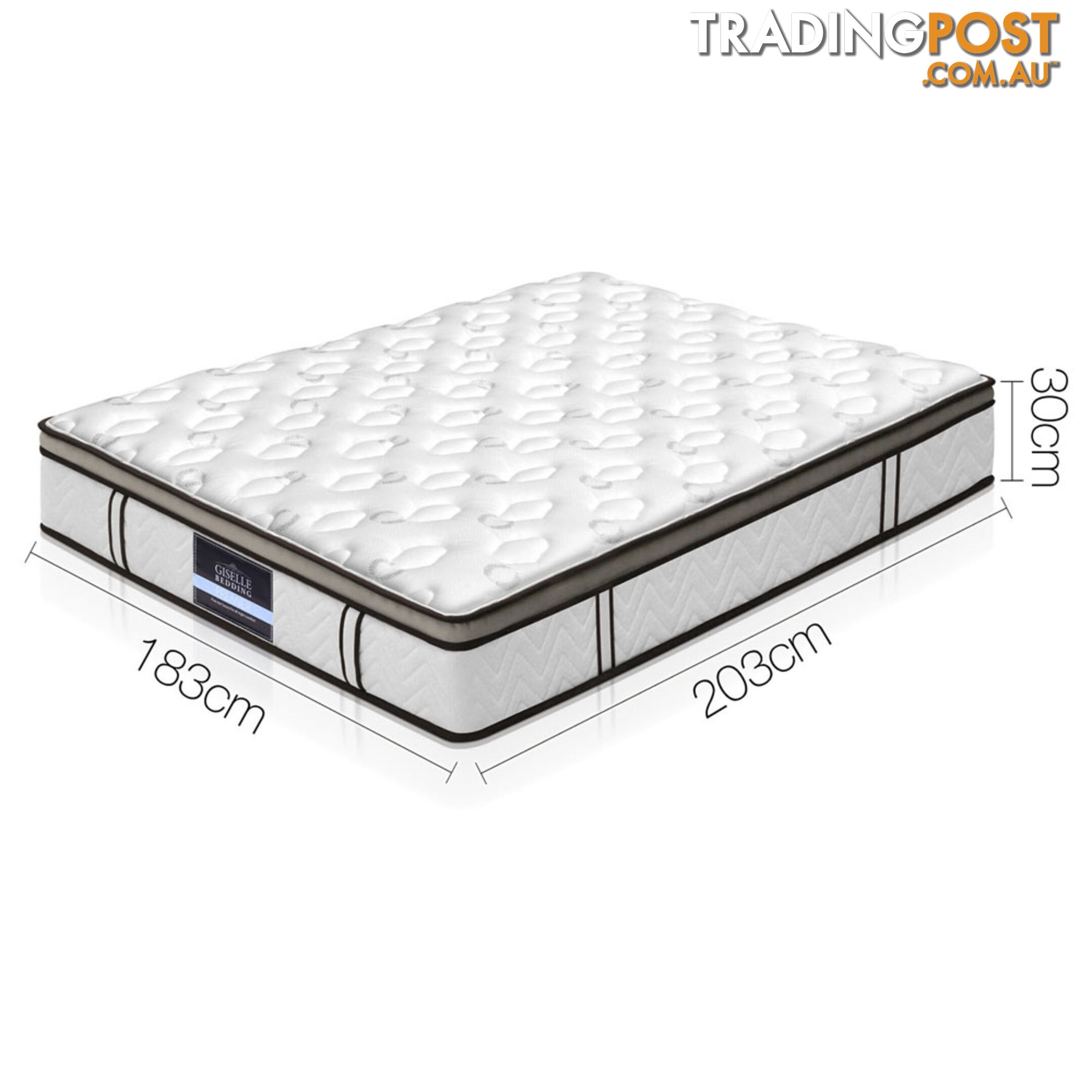 Latex Euro Top Pocket Spring Mattress Back Support King