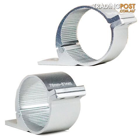 PAIR Silver Bullbar Mounting Bracket Clamp 76-81mm For LED Light Bar HID ARB - photo 2 of 4