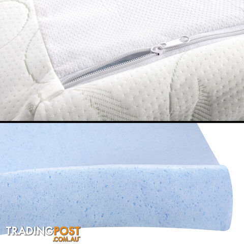 Cool Gel Memory Foam Mattress Topper w/ Bamboo Fabric Cover 8cm King