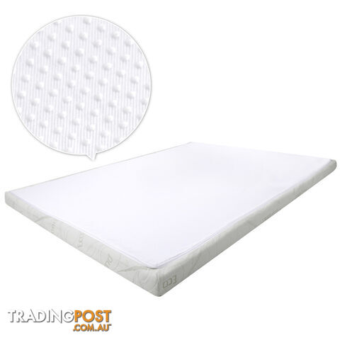 Cool Gel Memory Foam Mattress Topper w/ Bamboo Fabric Cover 8cm King