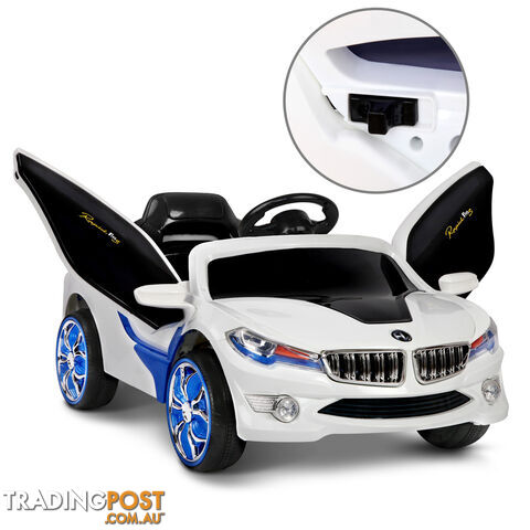 Kids Ride on Car w/ Remote Control Blue White - photo 3 of 8