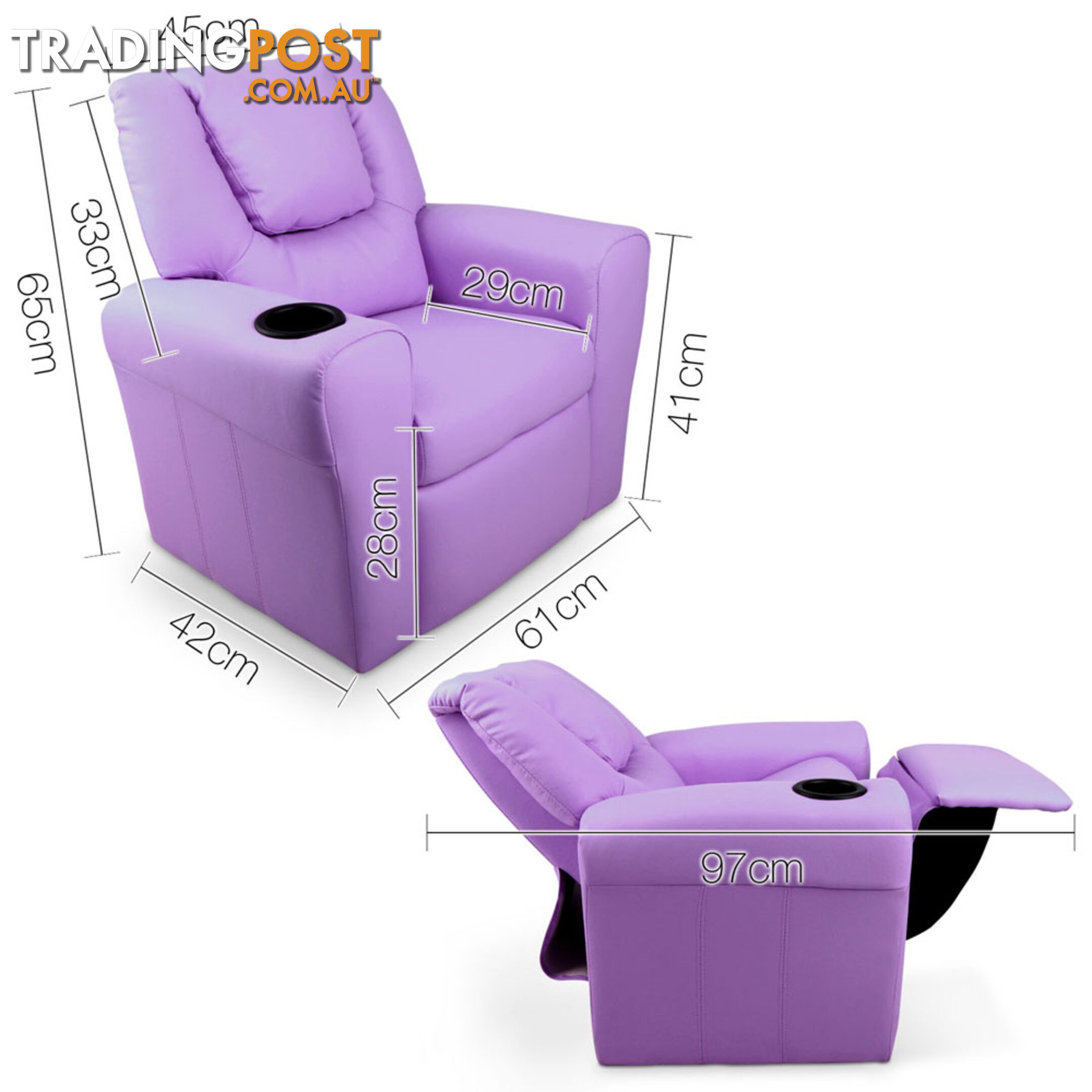 Kids Recliner - Purple