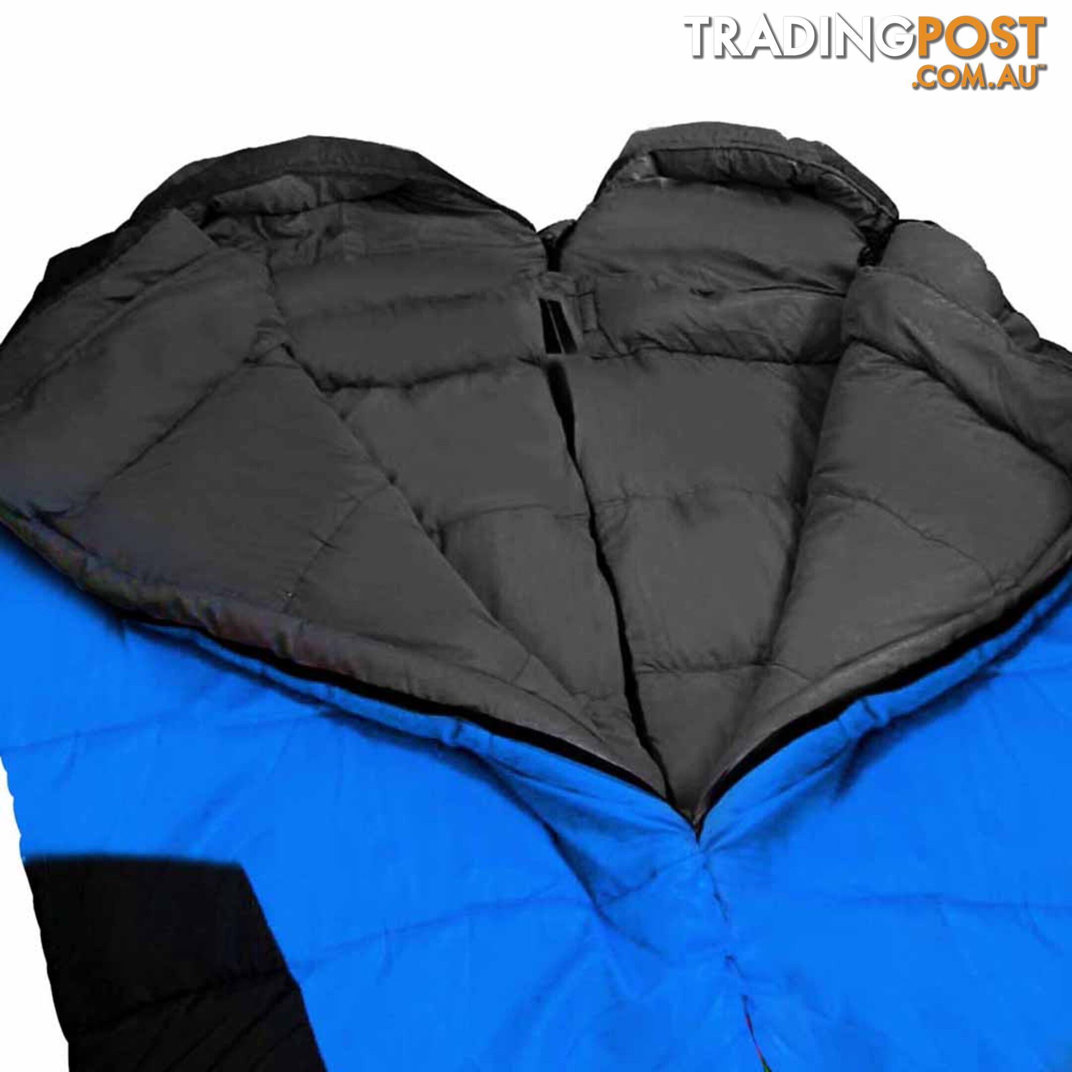 Camping Envelope Sleeping Double Bag Blue Black