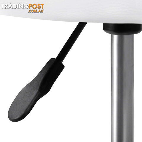 Round PU Swivel Salon Stool White - photo 4 of 7
