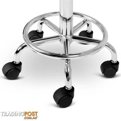 Round PU Swivel Salon Stool White - photo 5 of 7