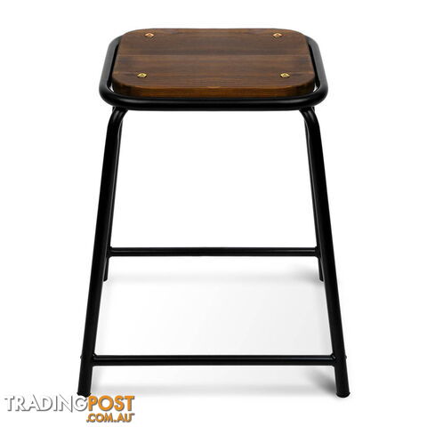 Set of 4 Stackable Wooden Seat Stools _ÑÐ 48.5CM