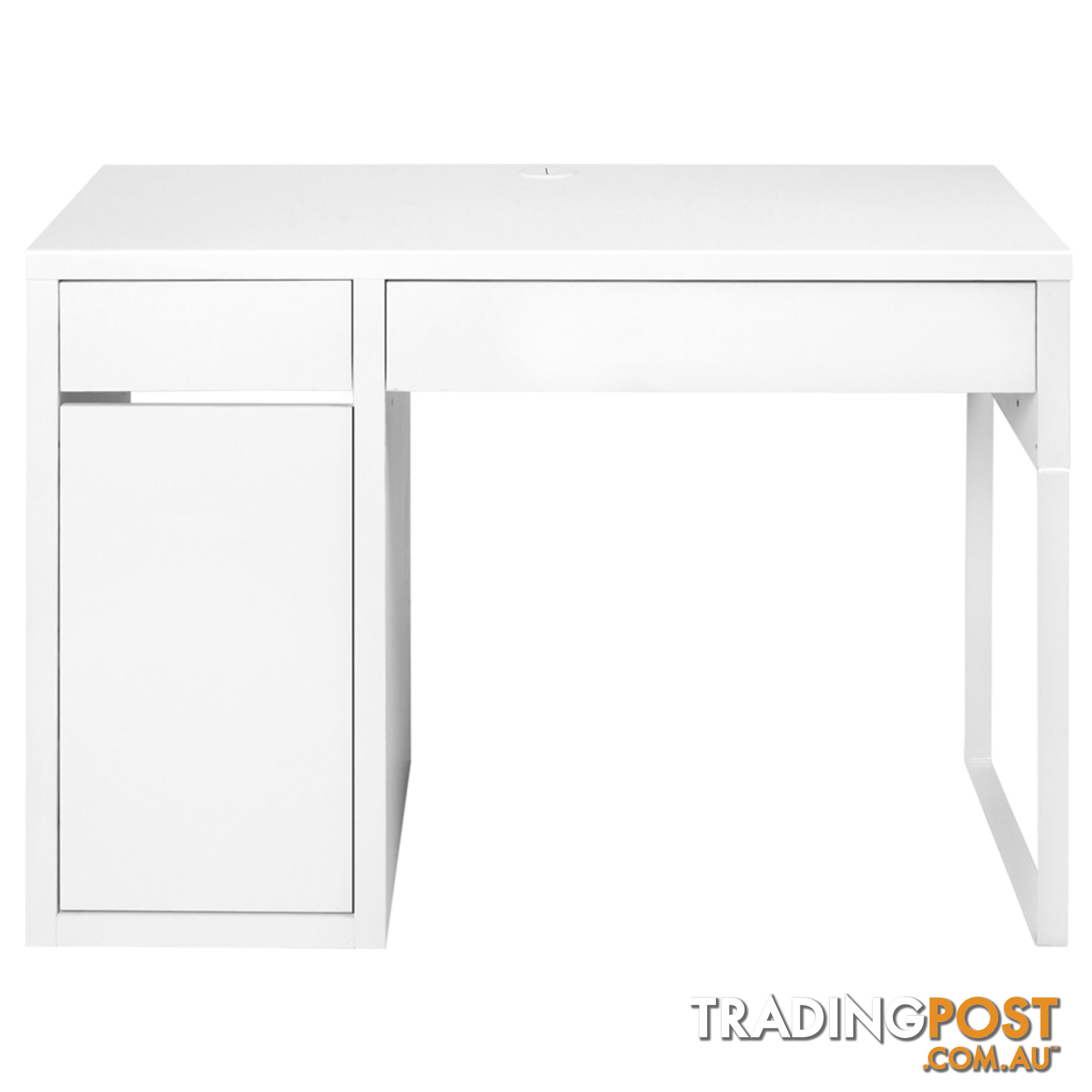 Office Study Computer Desk Cabinet White