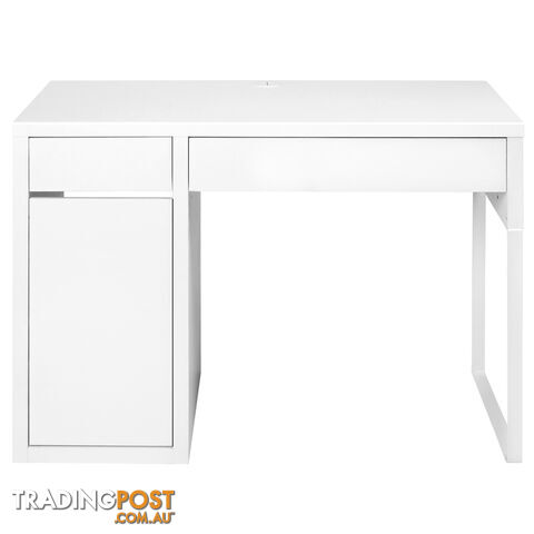 Office Study Computer Desk Cabinet White