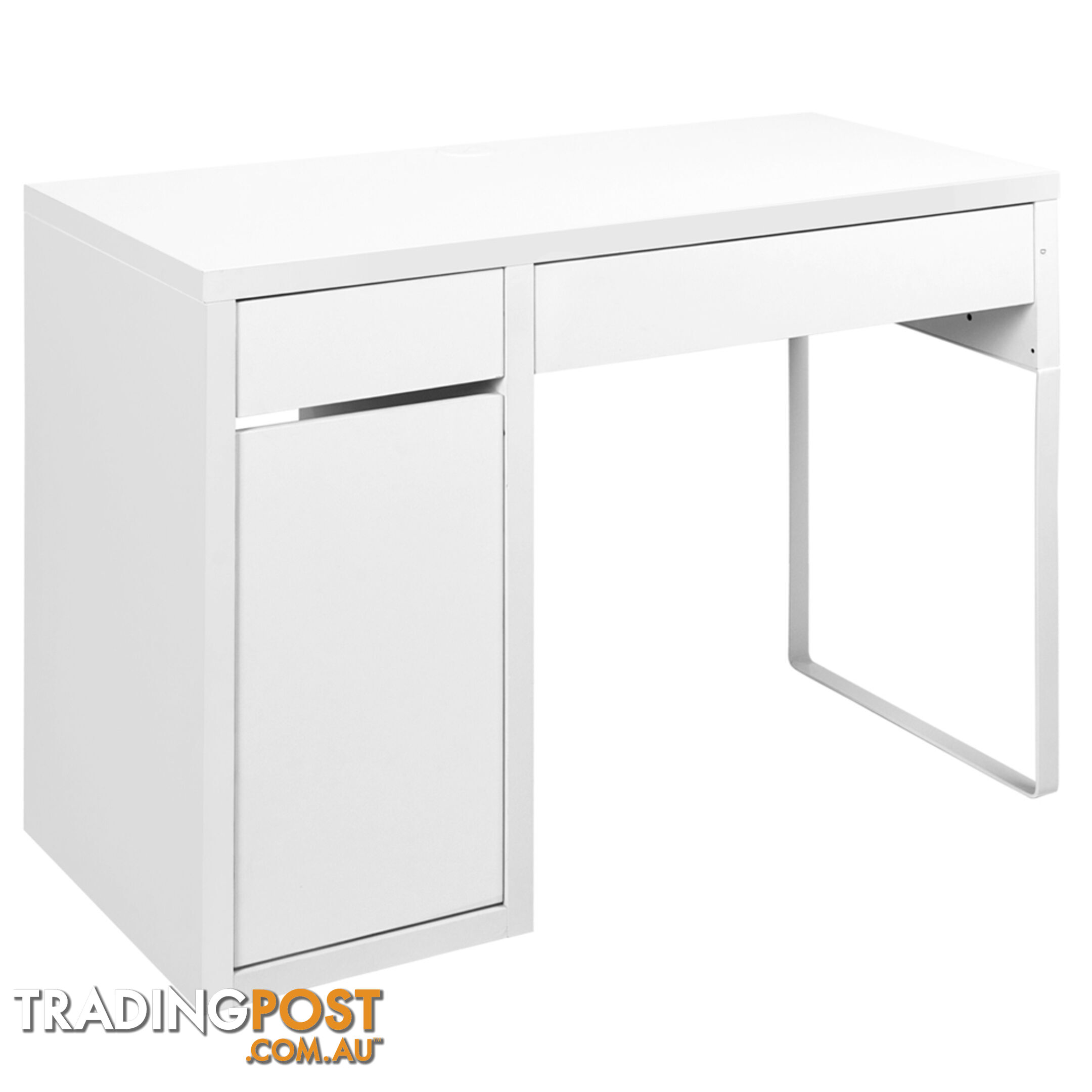 Office Study Computer Desk Cabinet White